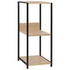 vidaXL Estanter&iacute;a peque&ntilde;a de madera negro y roble 33,5x39,6x79,7 cm