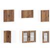 vidaXL Mueble cocina Porto madera vieja 11 pzas madera contrachapada