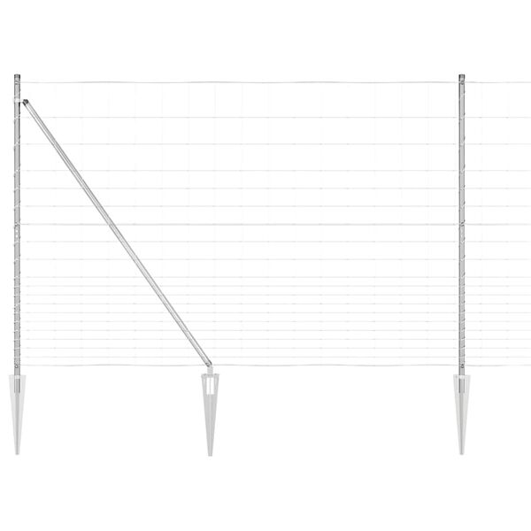 vidaXL Poste de Valla Galvanizado 25 x 1,6 m Acero