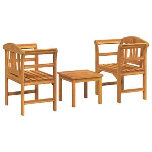 vidaXL Conjunto de sal&oacute;n Rosa del jard&iacute;n 3 pcs Madera de Acacia S&oacute;lida