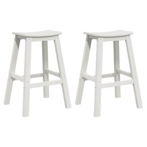 vidaXL Taburete de bar 2 pcs Blanco 52 x 43 x 73.5cm HDPE