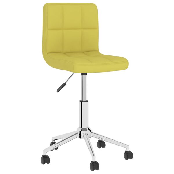 vidaXL Silla de comedor giratoria tela verde
