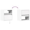vidaXL Mueble de TV de pared con luces LED blanco 41x31x45 cm