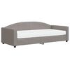 vidaXL Sof&aacute; cama con colch&oacute;n tela gris taupe 90x200 cm