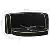 vidaXL Sof&aacute; plegable para perro coj&iacute;n lavable de lino negro 76x71x30cm