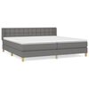 vidaXL Cama box spring con colch&oacute;n tela gris oscuro 180x200 cm