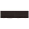 vidaXL Tablero mesa madera roble tratada marrón oscuro 220x60x(2-4) cm