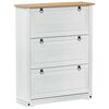 vidaXL Armario Zapatero Corona 99 x 32 x 122 cm Madera de pino macizo