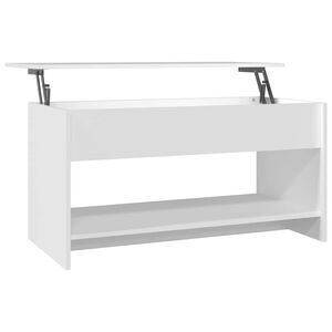 vidaXL Mesa de centro madera de ingenier&iacute;a blanco 102x50x52,5 cm