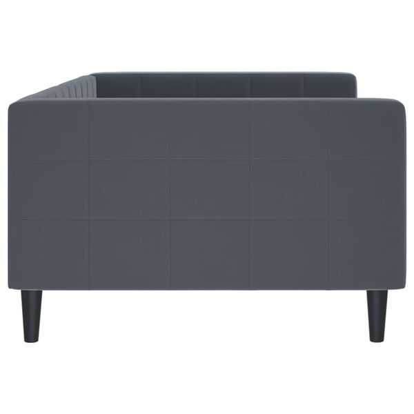 vidaXL Sof&aacute; cama sin colch&oacute;n terciopelo gris oscuro 100x200 cm