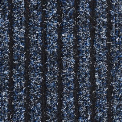 vidaXL Felpudo de rayas azul 40x60 cm