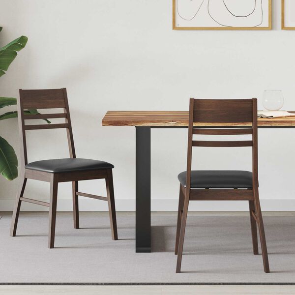 vidaXL Sillas de comedor 2 pcs Marr&oacute;n Claro 43 x 54 x 89 cm