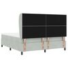 vidaXL Cama tipo Box Spring Gris Claro 200 x 180 cm Poli&eacute;ster