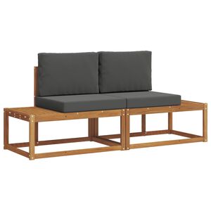 vidaXL Conjunto de sof&aacute;s de exterior 2 uds. Natural