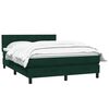 vidaXL Cama box spring con colch&oacute;n terciopelo verde oscuro 140x210 cm