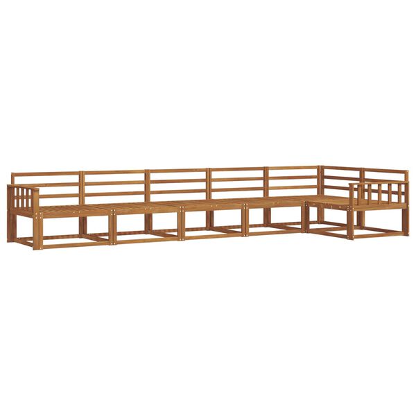 vidaXL Conjunto de sof&aacute;s de exterior 6 pcs Natural