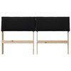 vidaXL Cabecero tapizado Negro 135 cm Madera de pino macizo