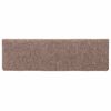 vidaXL Felpudos autoadhesivos para escaleras, 5 unidades, 65 x 21 x 4 cm, borde rectangular marr&oacute;n claro
