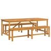 vidaXL Conjunto de Comedor de Jard&iacute;n 3 uds. Marr&oacute;n 200 x 90 x 74 cm