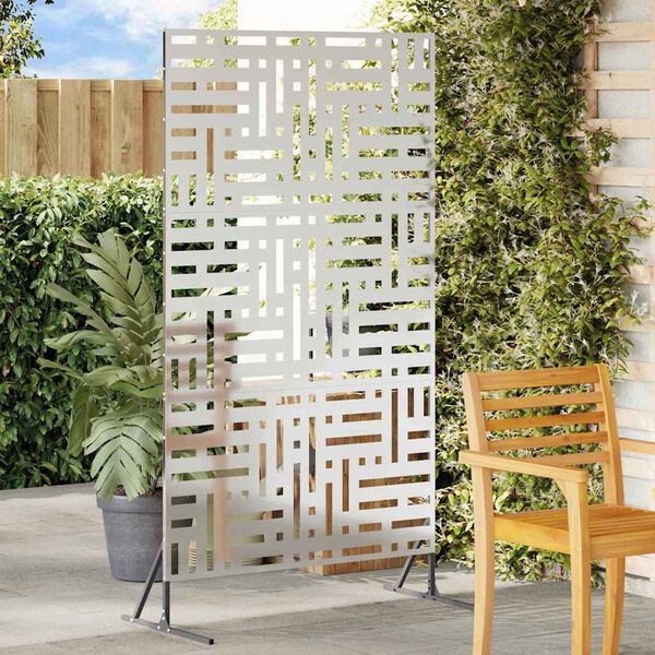 vidaXL Pantalla de Privacidad Gris 100 x 50 x 180 cm Acero