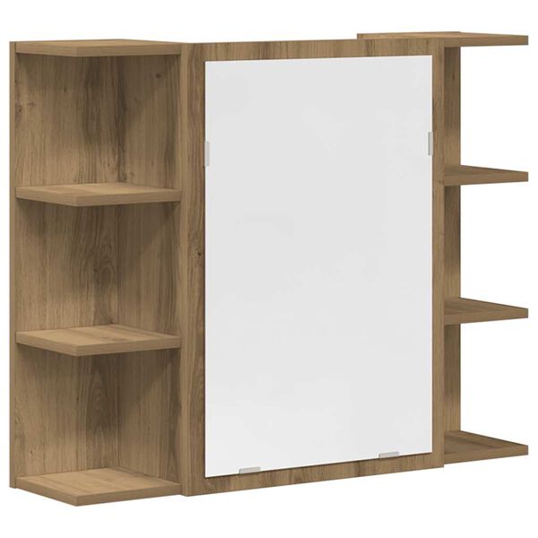 vidaXL Juego de muebles ba&ntilde;o 3 piezas madera ingenier&iacute;a roble artisan