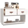 vidaXL Mueble para TV madera maciza de pino blanco 90x40x60 cm