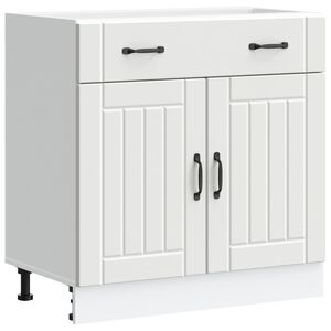vidaXL Mueble bajo de cocina Lucca madera de ingenier&iacute;a blanca