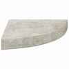 vidaXL Estantes de esquina pared 4 uds MDF gris hormig&oacute;n 25x25x3,8 cm