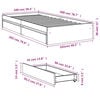 vidaXL Cama con cajones madera de ingeniería negro 100x200 cm