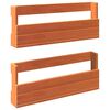 vidaXL Estantes zapatos pared 2 uds madera pino marr&oacute;n 59x8,5x23,5 cm