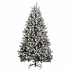 vidaXL &Aacute;rbol de Navidad artificial con bisagras 300 LED y bolas 210 cm