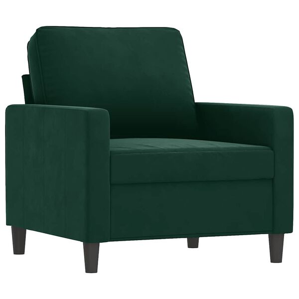 vidaXL Sill&oacute;n de terciopelo verde oscuro 60 cm
