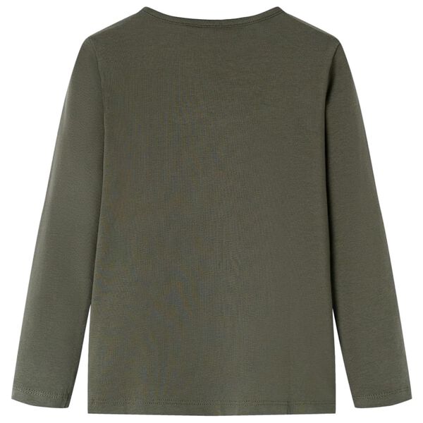 Camiseta infantil de manga larga caqui 104