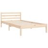 vidaXL Estructura de cama con cabecero madera maciza 90x200 cm