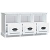 vidaXL Mueble de TV madera contrachapada blanco 100x35x50 cm