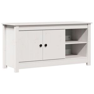 vidaXL Mueble para TV de madera maciza de pino blanco 103x36,5x52 cm