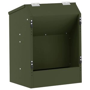 vidaXL Comedero para Conejos Verde oliva 33,5 x 25,5 x 45,5 cm 3 kg
