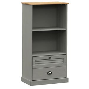 vidaXL Librer&iacute;a VIGO madera maciza de pino gris 60x35x114,5 cm