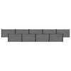 vidaXL Panel de valla 9 pcs WPC y Aluminio Gris