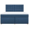 vidaXL Cama box spring con colch&oacute;n tela azul 180x200 cm