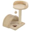 vidaXL Rascador para gatos con poste de sisal 40 cm beige y marr&oacute;n