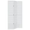 vidaXL Biombo separador de 3 paneles madera maciza Paulownia blanco