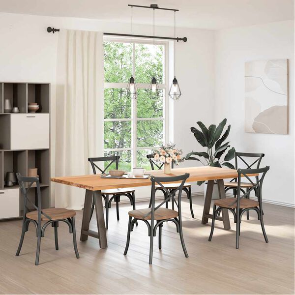 vidaXL Patas para mesa de comedor en forma de A (2 unidades, 50 x 72-73 cm, acero)