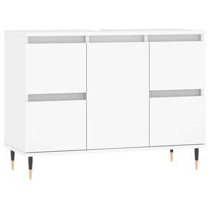 vidaXL Mueble de ba&ntilde;o madera de ingenier&iacute;a blanco 80x33x60 cm