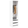 vidaXL Armario con cajones de madera contrachapada blanco 50x50x200 cm