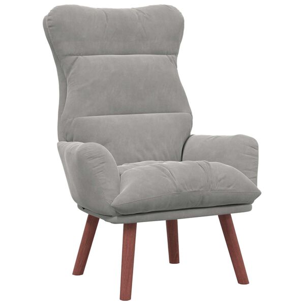vidaXL sill&oacute;n Gris Claro 69 x 74 x 93 cm Terciopelo