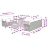 vidaXL Conjunto de sofá de jardín 10 pcs Gris ratán sintético
