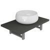 vidaXL Conjunto de muebles de ba&ntilde;o 2 piezas cer&aacute;mica gris