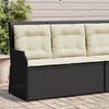 vidaXL Sill&oacute;n reclinable de jard&iacute;n con cojines rat&aacute;n sint&eacute;tico negro