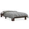 vidaXL Estructura cama madera ingenier&iacute;a metal marr&oacute;n roble 100x200 cm